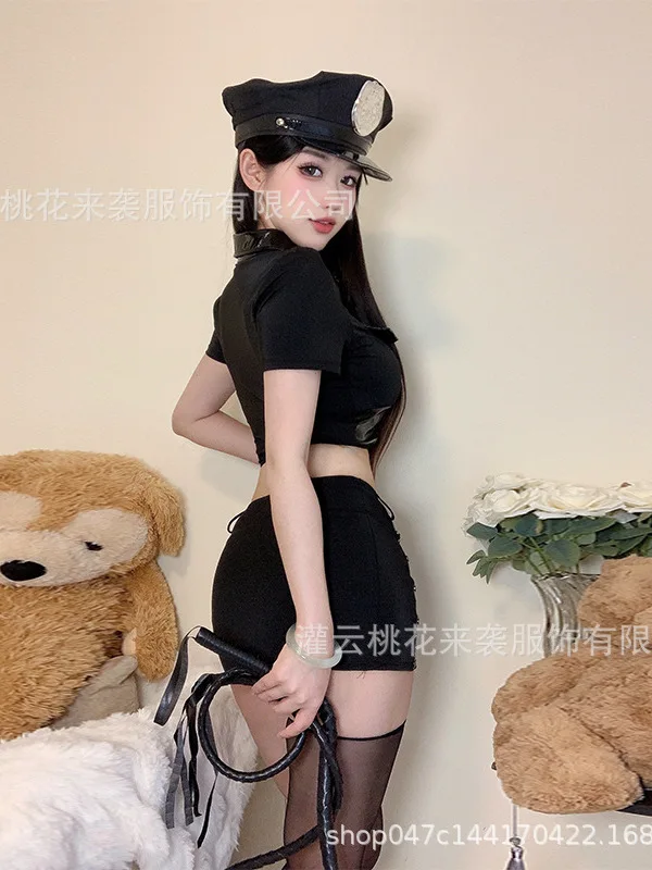 Sexy Female Uniform Tempting Hot Sexy Flight Attendant Clothes Role-playing Spicy Skirts Set Hot Sexy Korean Women Top D0UF