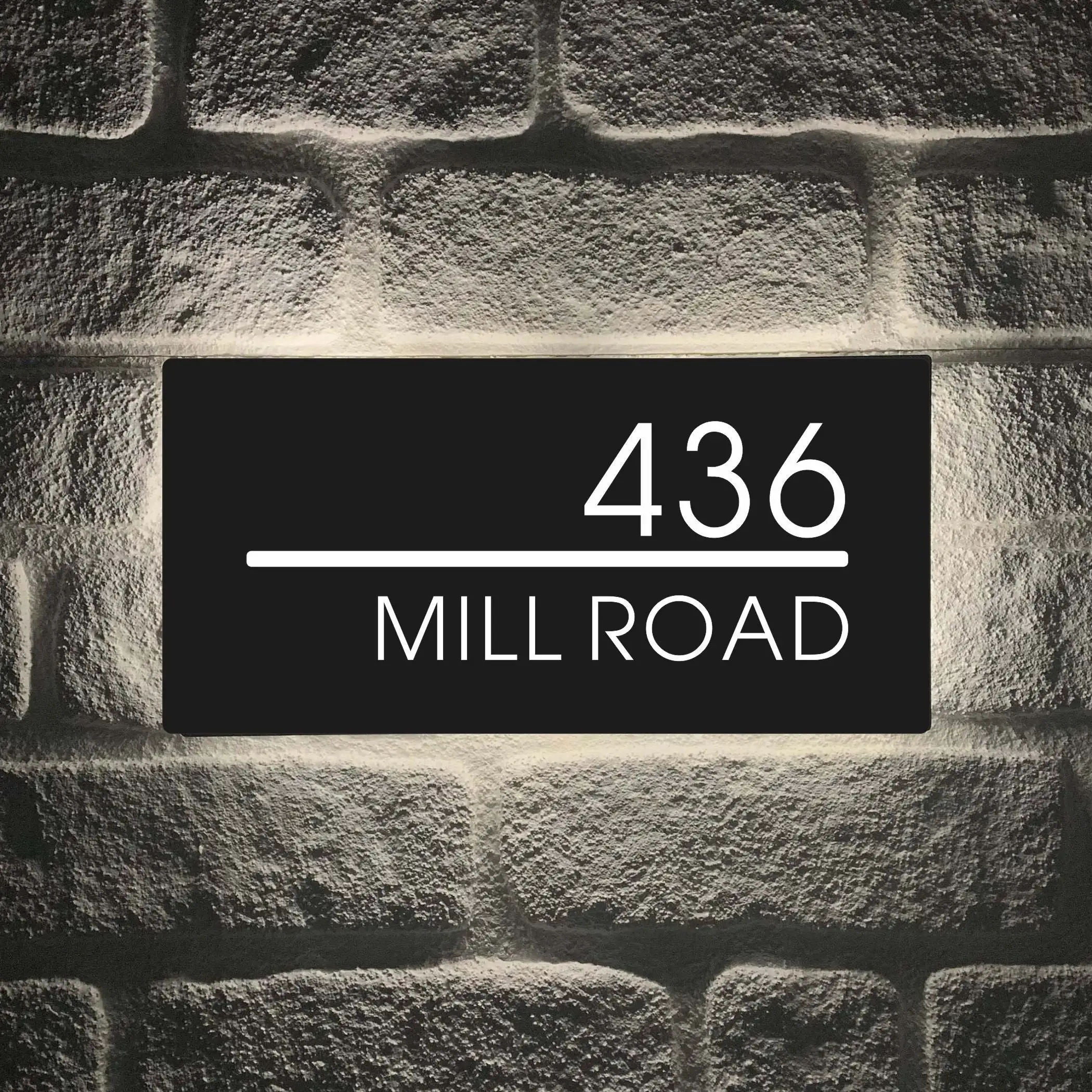 

Светодиодная табличка с номером дома, световой короб для адреса, современный декор для дома, номерной знак для дома, настенный декор, 110-230 В.