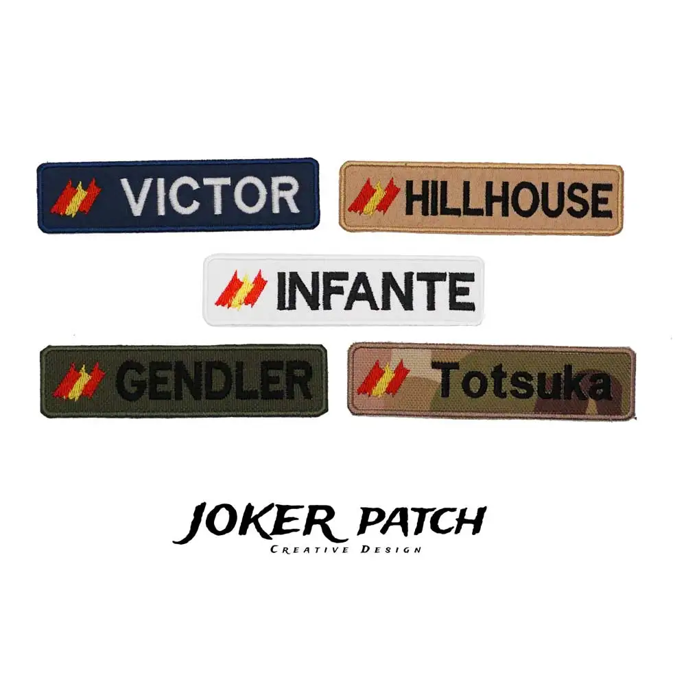 رقعة مخصصة لاسم العلم ، مطرزة ، نص شخصي ، دعامة خطافية ، ملابس ، قبعة ، حقيبة ظهر