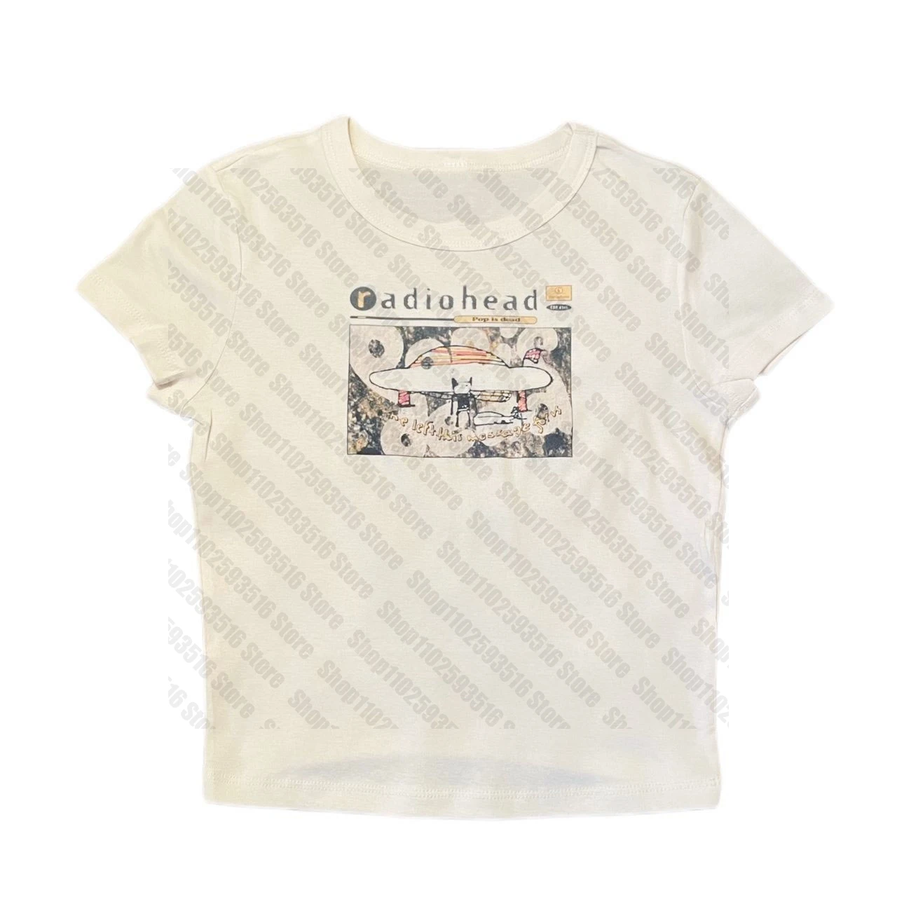Trash fairy woman tshirt crop top emo Summer streetwear cyber Aesthetic Fairy y2k tops Slim crop top girl Harajuku 2000s tops
