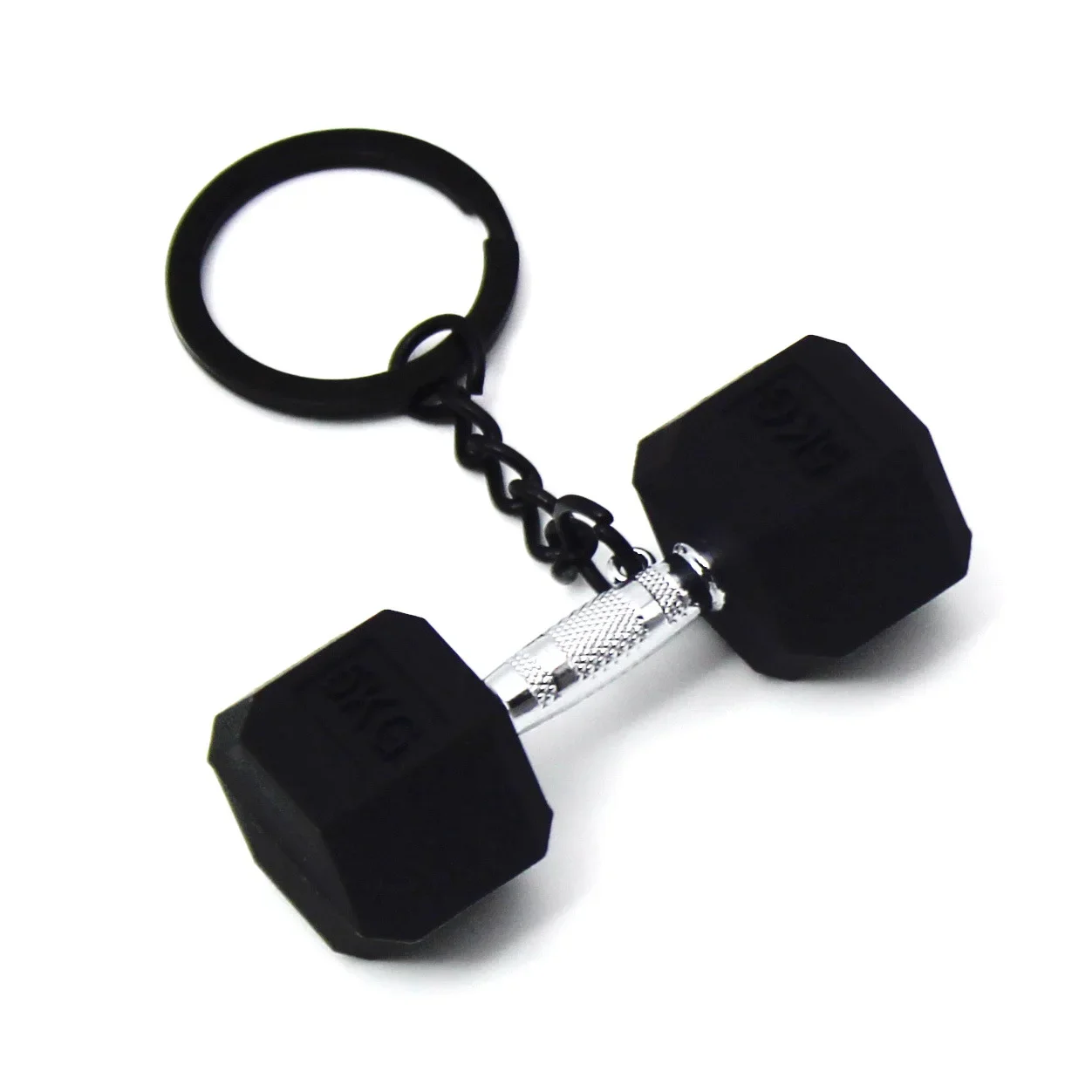 3D dumbbell keychain for women key ring creative PVC car key chain sports keychain key holder portachiavi llaveros bag charm