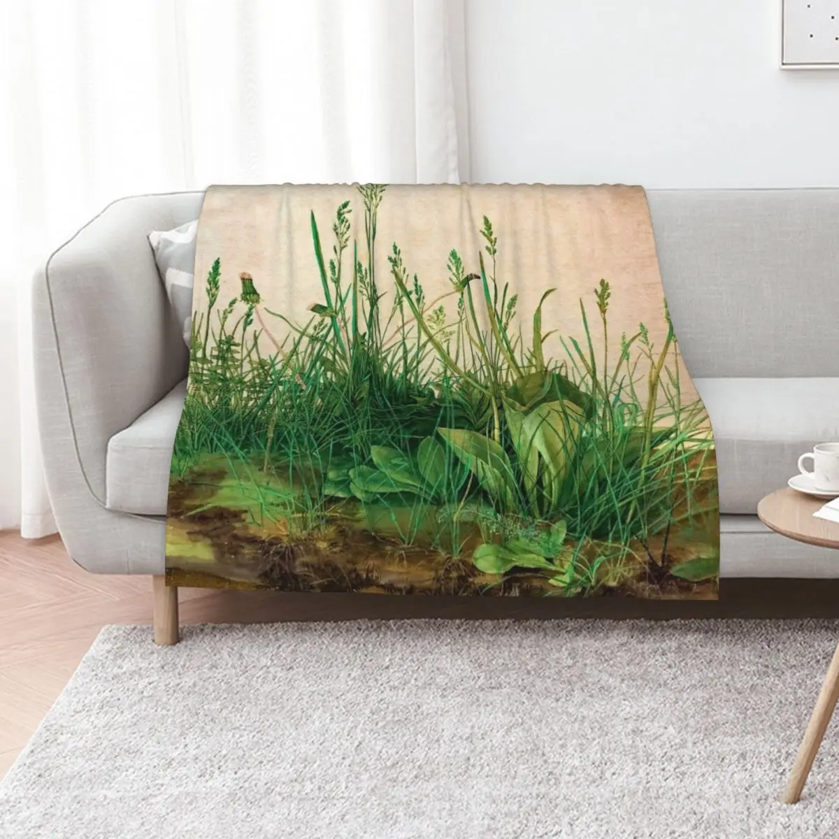 Albrecht Durer - The Great Piece of Turf, (1503), artwork by Albrecht Durer Throw Blanket Camping Heavy Multi-Purpose Blankets