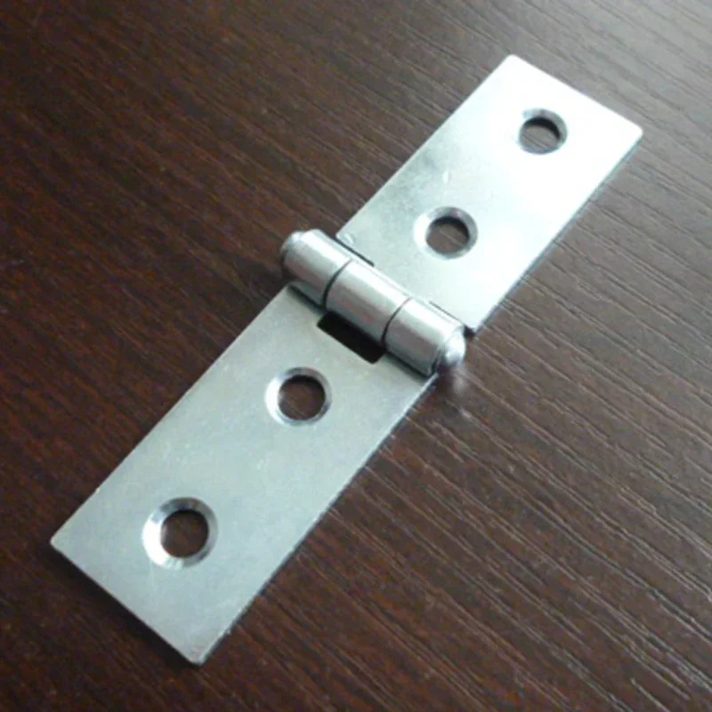 2Pcs 4 Holes Jewelry Wood Boxes Decorative Hinges Silver Cabinet Door Luggage Hinges Furniture Decoration With Screws