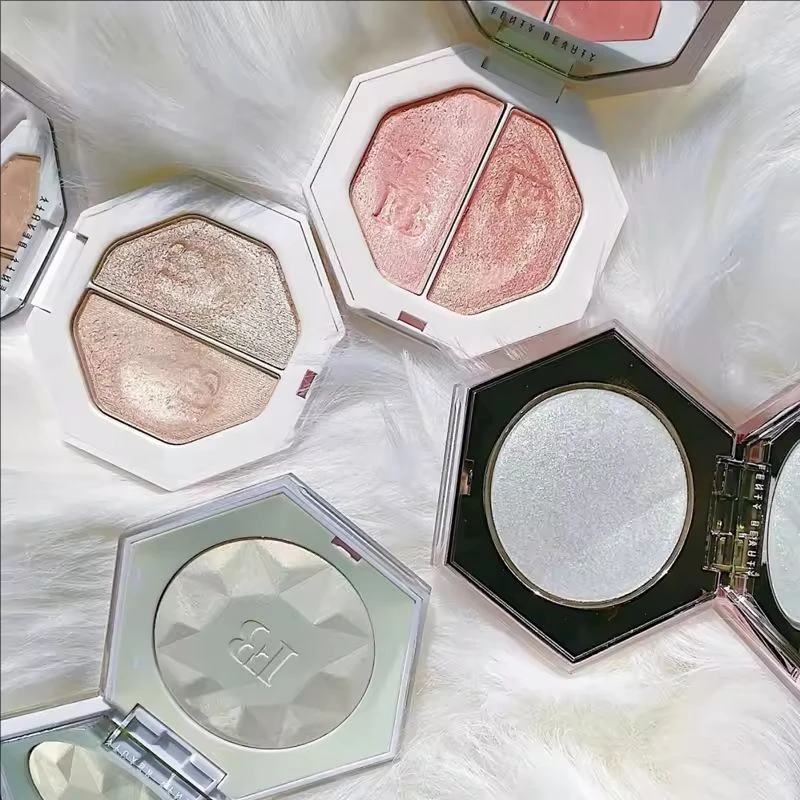 Fenty Beauty جديد أحمر الشفاه مسحوق فضفاض دائم حرة تمييز ثلاثية الأبعاد الماس Lluminator لوحة الوجه متلألئ مستحضرات التجميل #2