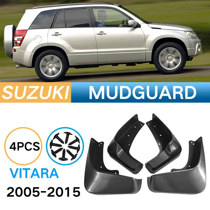 Car Mud Flaps for 05-15 Model Suzuki VITARA Splash Guards Fender Mudguard Car Body Side Skirt Guard
