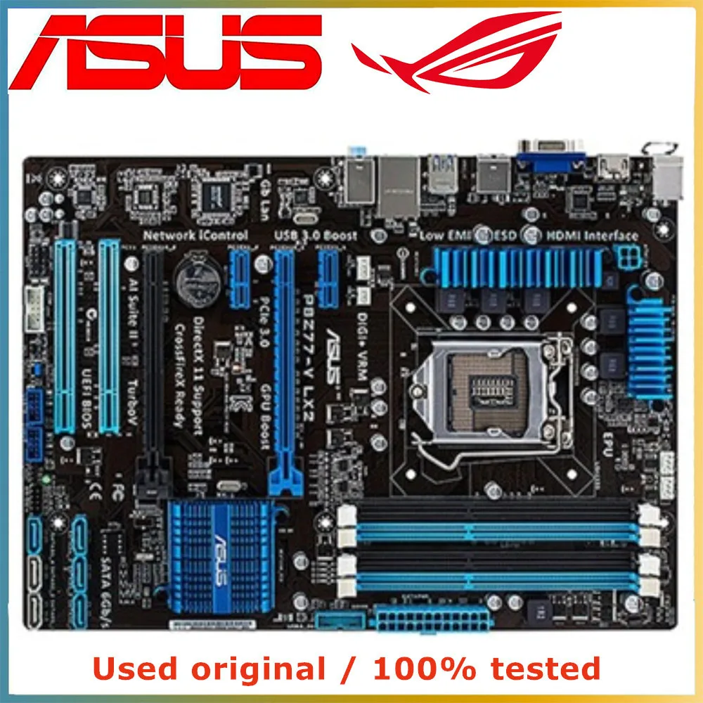 ASUS P8Z77-V LX2 ATX Desktop Mainboard Intel Z77 Chipset LGA1155 Socket DDR3 Up to 32GB SATA3 USB3.0