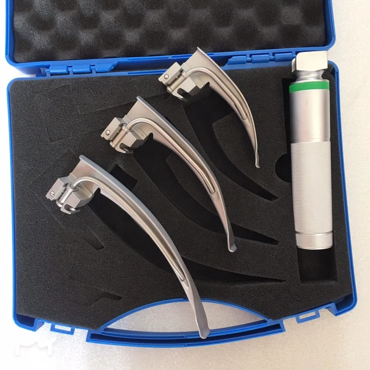 High Quality Fiber Optic Larygoscope ENT Diagnostics laryngoscopes adult reusable laryngoscope set