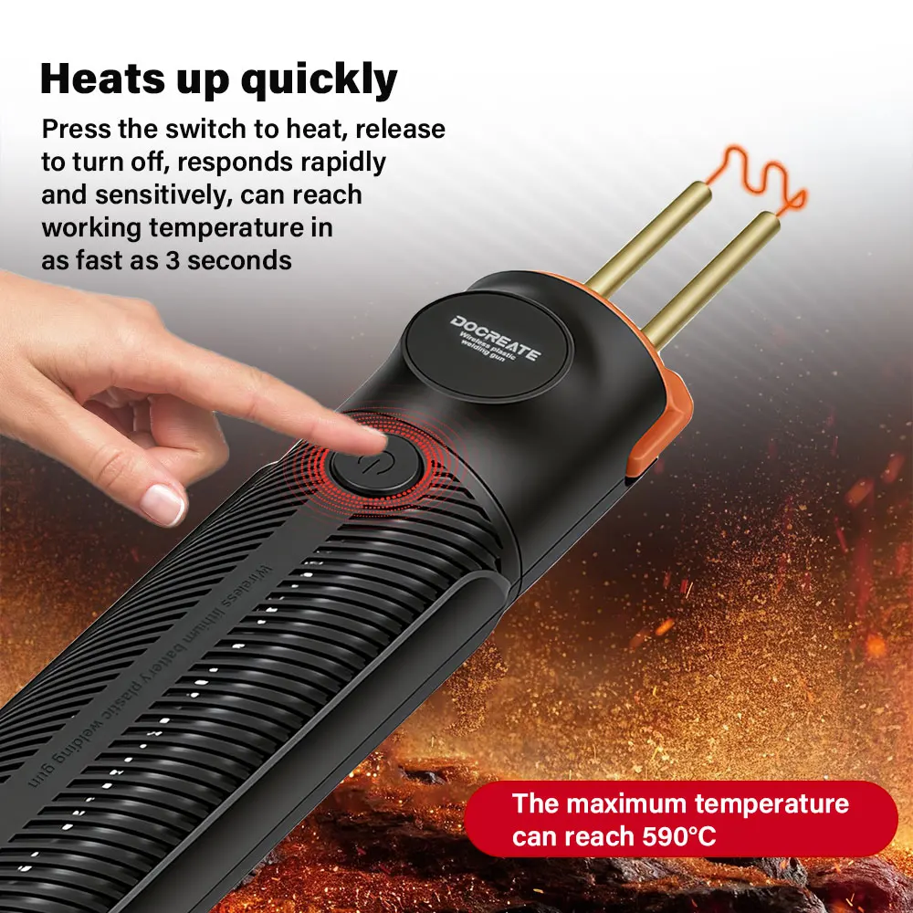 

Сварочный аппарат для пластика PW35 с аккумулятором 4000 мАч, 4 типами скоб и USB-зарядкой для ремонта автомобильных бамперов, каяков и пластиковых изделий