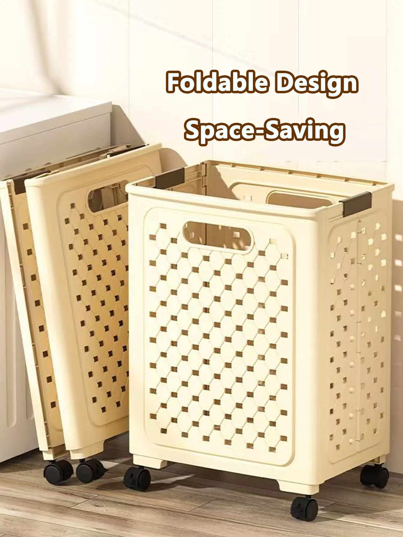 Dirty Clothes Basket Household Dirty Clothes Storage Basket Laundry Basket Bathroom Clothes Basket Large Capacity Foldable D image 3