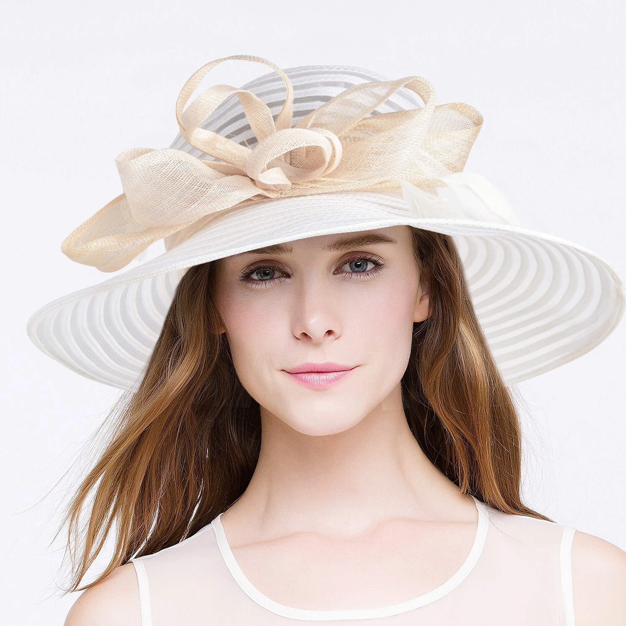 Womens Wholesale Fashion Fancy Promotion Church Hat with Flower S10-3951