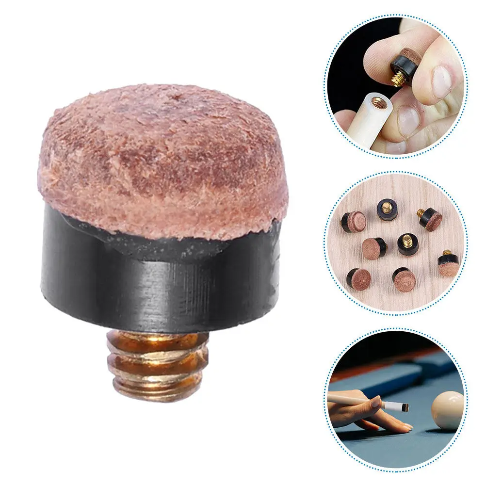 

20Pcs Billiard Pool Cue Tips 10Mm PU Screw-on Snooker Stick Replacement Kit Maintenance Equipment Tip Cue Pool