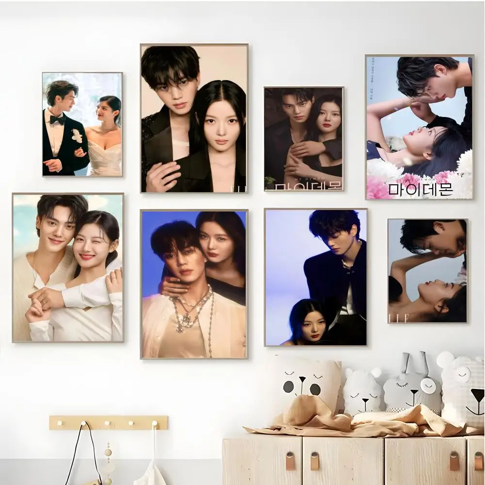 1PC My Demon Kdrama Poster Poster aesthetics printed materials poster wall art retro dormitory gas station wall decoration