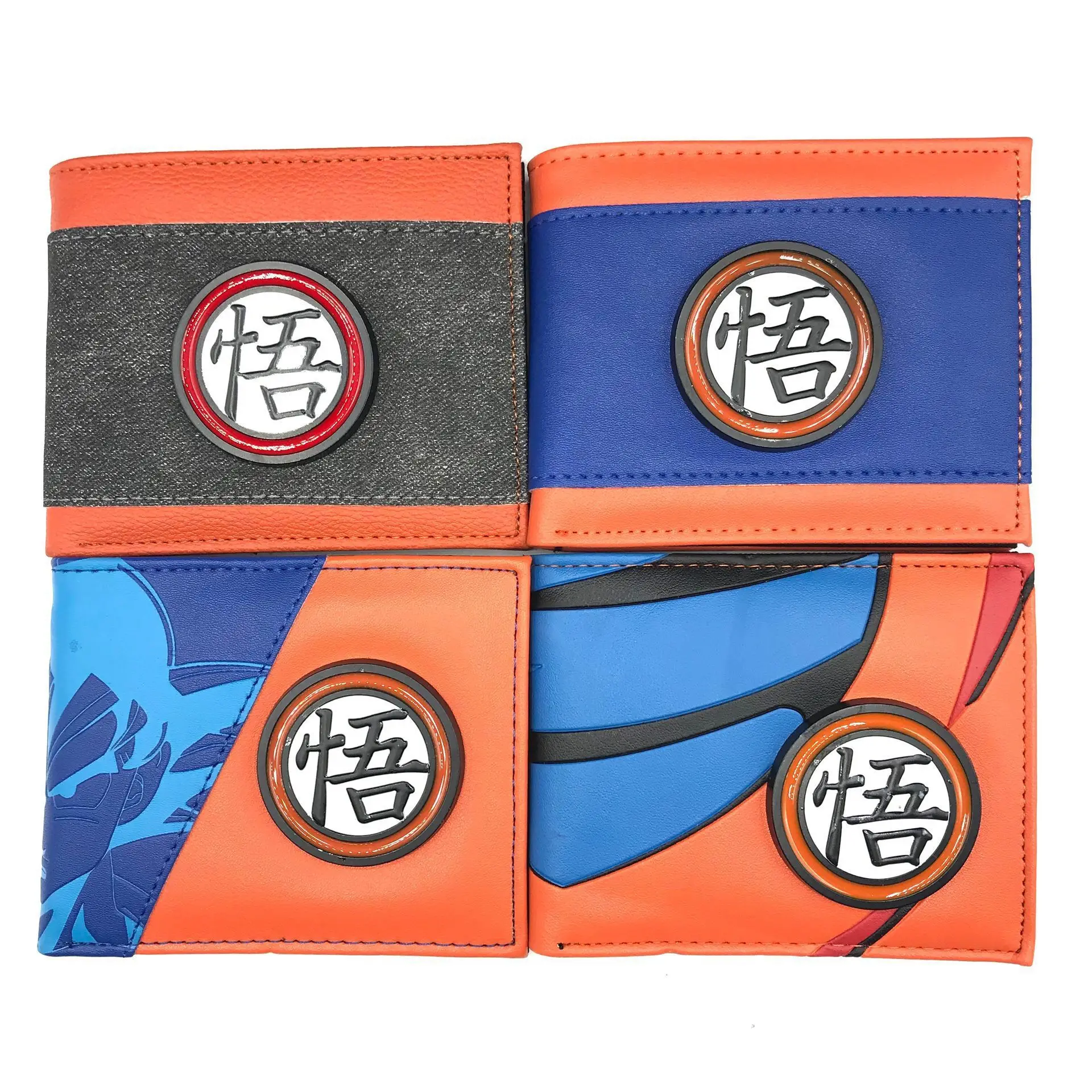 Anime Dragon Ball Super Z Son Goku Cartoon Short Wallet Pu Leather Two Fold Wallet Protective Cover Capacity Storage Card Bag