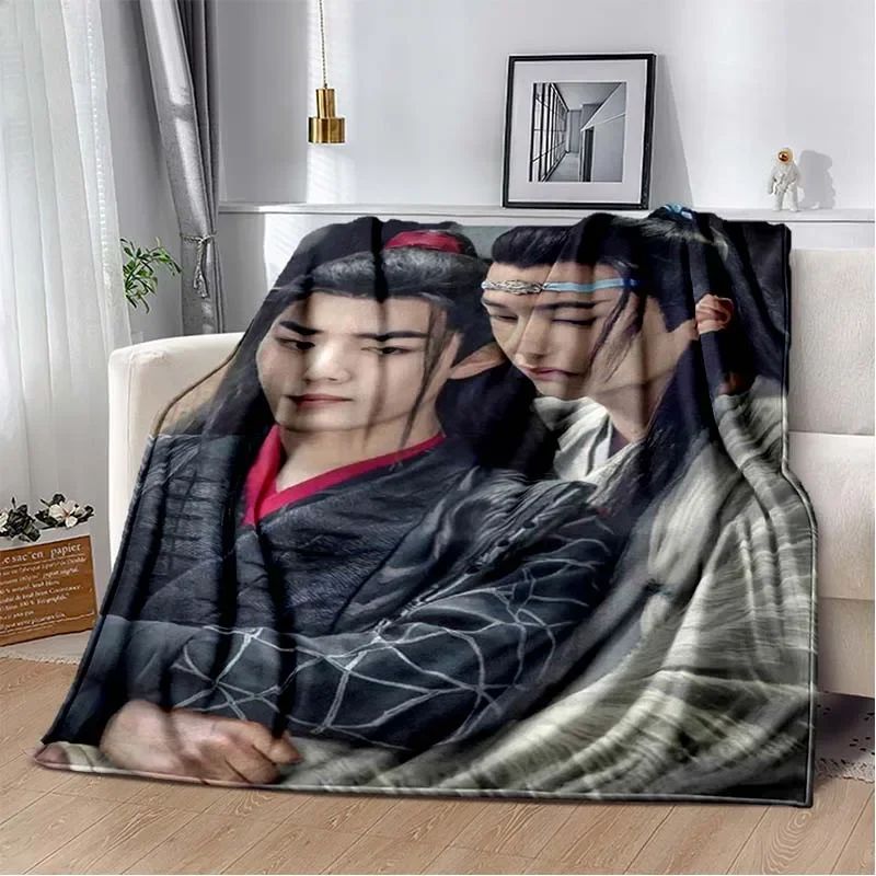 Drama The Untamed xiao zhan wang yi bo Soft Throw Blanket Throw Blanket Soft Cartoon Printed Bedspread Bedspread Sofa Gift