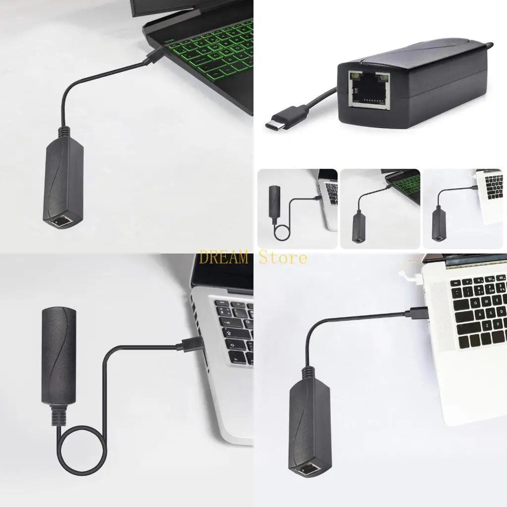 기가비트 PoE-USB C 변환기 POE-유형 C 드라이버 5V 출력 10/100/1000Mbps 이더넷 어댑터 모바일 장치 광대역 베스트 세일