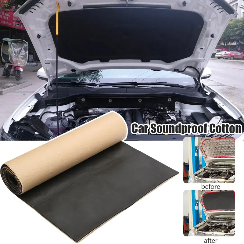 

200x50cm Black Car Sound Heat Insulation Rubber Mat Damping Deadening 5mm Self Adhesive Waterproof Flame Retardant Material
