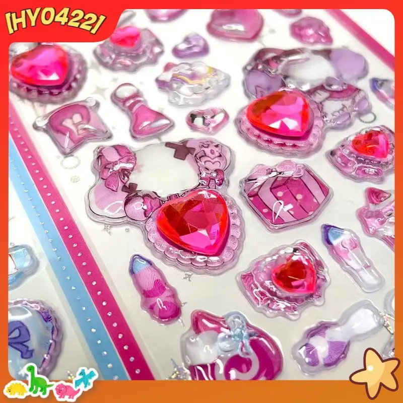 

Рельефные наклейки с драгоценными камнями в форме сердца, милые самоклеящиеся наклейки с кристаллами для детей, чехол для телефона для девочек, ноутбук, скрапбук, блокнот, сделай сам