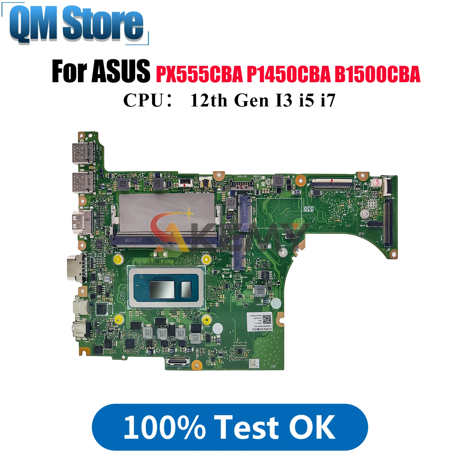 

B1500CBA Laptop Motherboard For ASUS ExpertBook P1450CBA PX555CBA B1500CB B1500CCBA Notebook Mainboard With 12th Gen I3 i5 i7