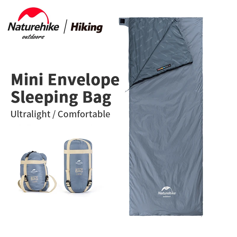 

Naturehike Мини Сверхлегкий 680 г Спальный мешок для кемпинга Портативный уличный дорожный конверт Хлопковый спальный мешок Спальный коврик