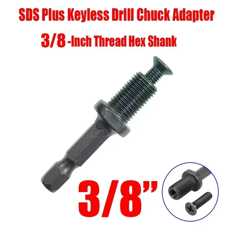 SDS Plus – adaptateur de mandrin de perceuse, convertir clé à percussion/perceuse à marteau/tournevis à percussion/tournevis en perceuse