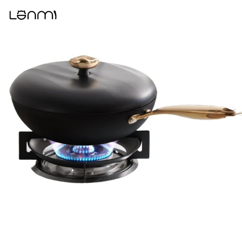 

LANMI 30/32cm Uncoated Wok Pans Refined Iron Skillet Best Wok Pan Cooking Tools Easy Clean Pan Kitchen Utensils and Home Offers