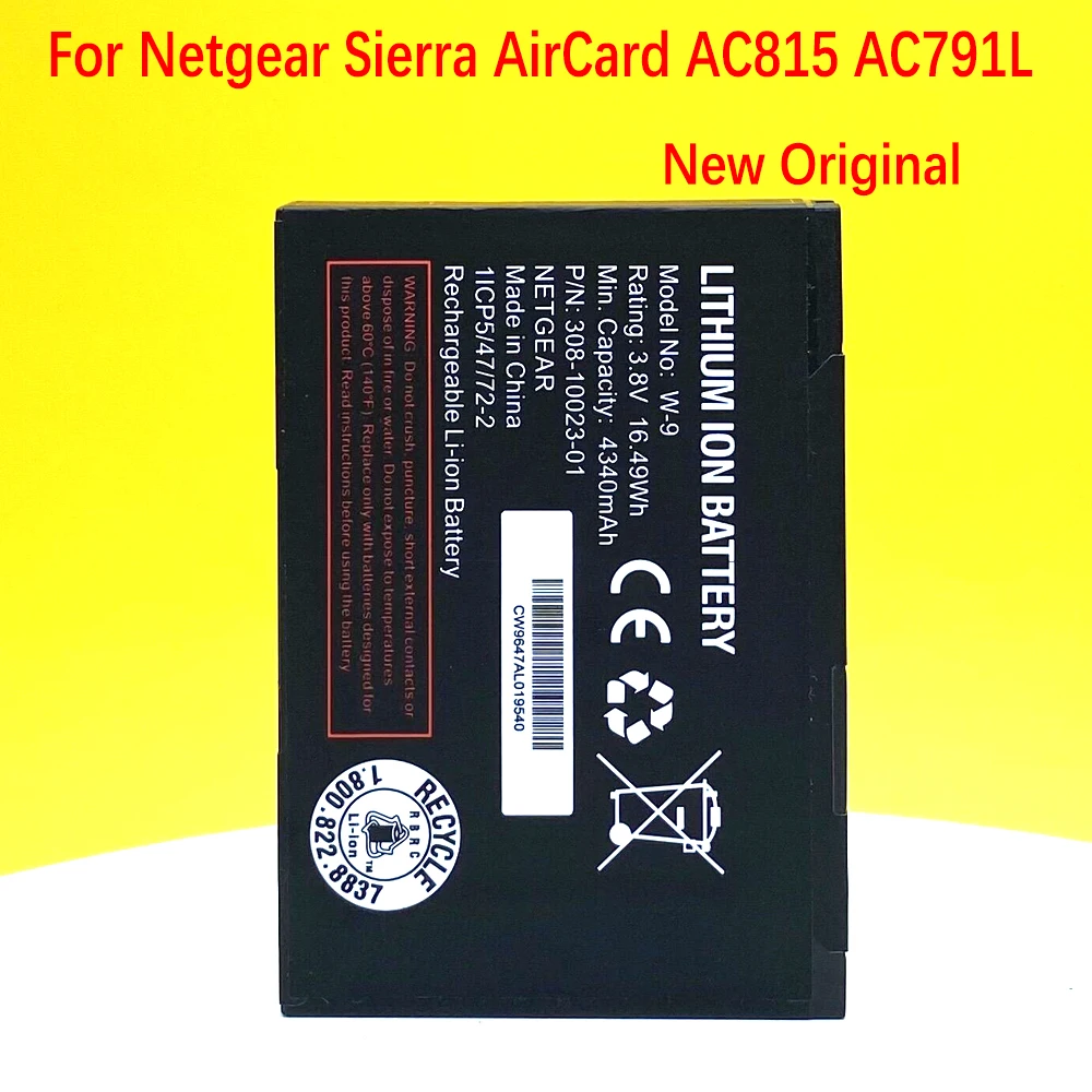 

In stock 4340mAh W-9 Battery For NETGEAR AirCard AC815 Verizon Jetpack Hotspot AC791L High Quality Battery+Tracking code