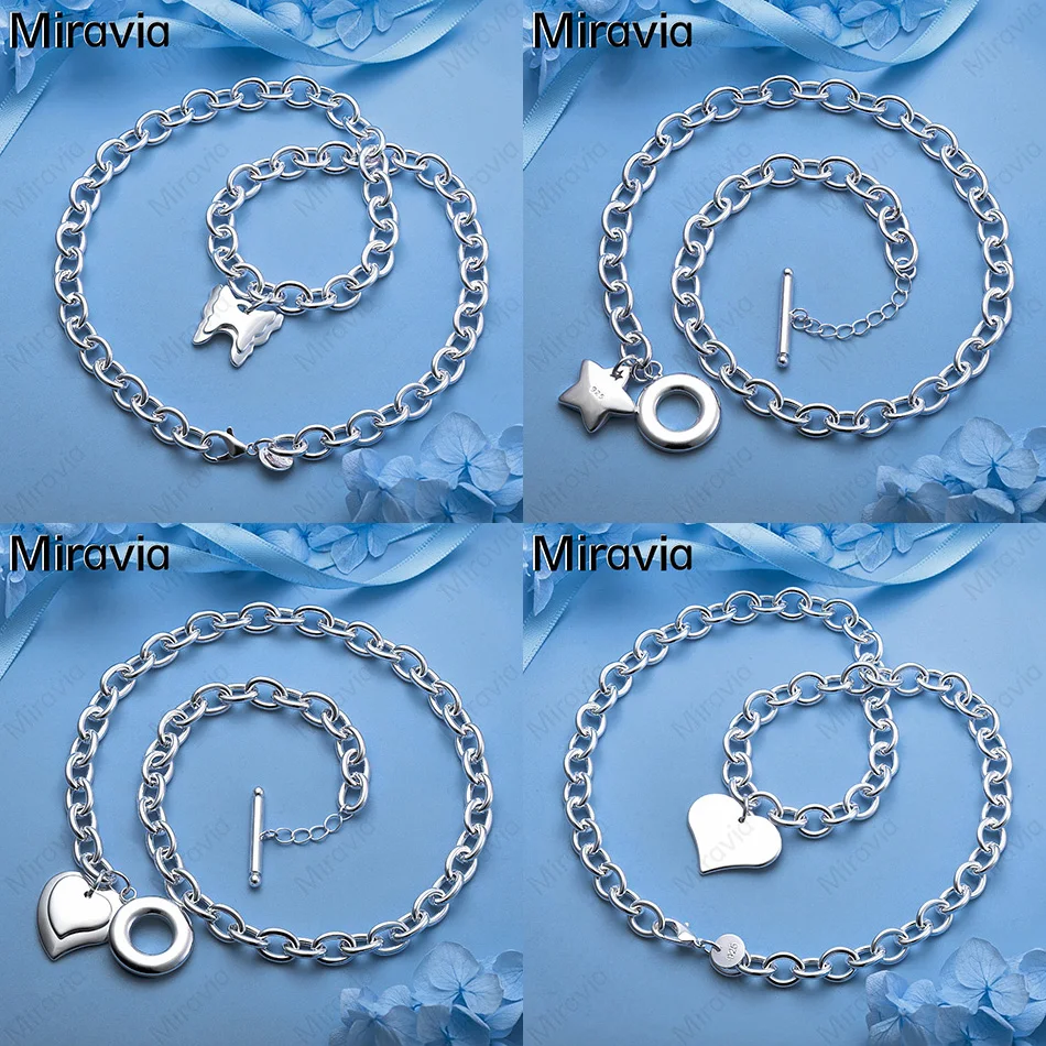 

Miravia 925 Sterling Silver Star Pendant Chain Necklace Fashionable Commuter Personality Ladies Gift Jewelry