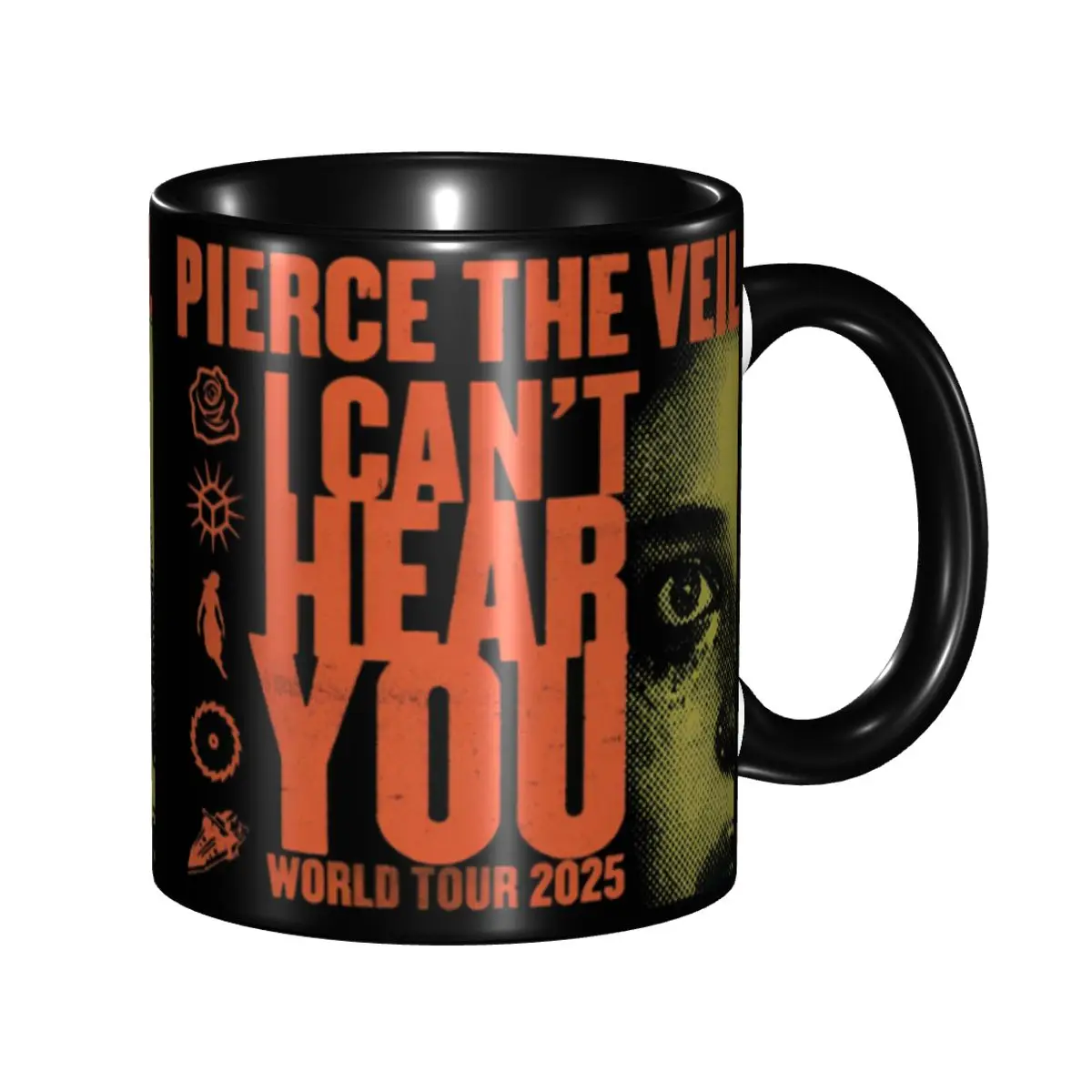 بيرس ذا فيل أستطيع سماعك، أكواب جولة حول العالم، كوب شاي مضحك هدية للنساء والرجال #1