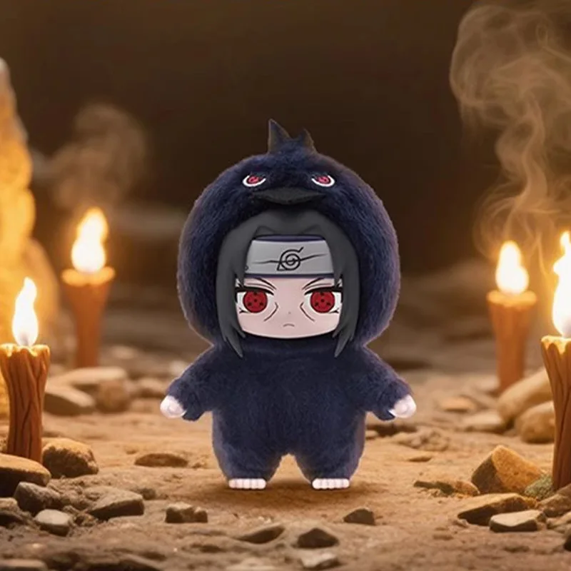 

Новая виниловая фигурка Toptoy Naruto Shippuden Beast Party Series с плюшевой текстурой, слепая коробка Chibi Kakashi Sasuke, коллекционная