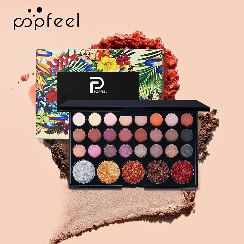 Paleta de sombra de ojos de 29 colores, juego de regalo de maquillaje, bandeja de sombra de ojos MATE DE ALTO pigmento brillante