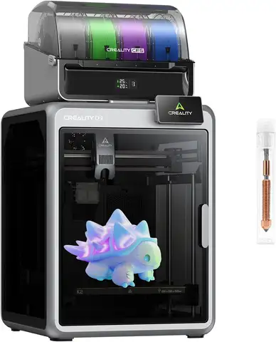 Creality K2 Combo 3D Printer with CFS, 600mm/s, 260mm Build | CFS Multi-color Printing, AI Cameras, Auto Leveling and Dual Z-axis for 260mm Builds.