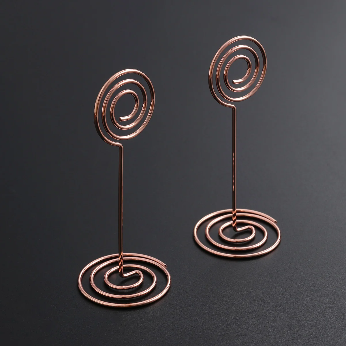 Base Photo Holder Clips Table Number Holders Paper Menu Clips Wedding Decoration Love Rose Gold