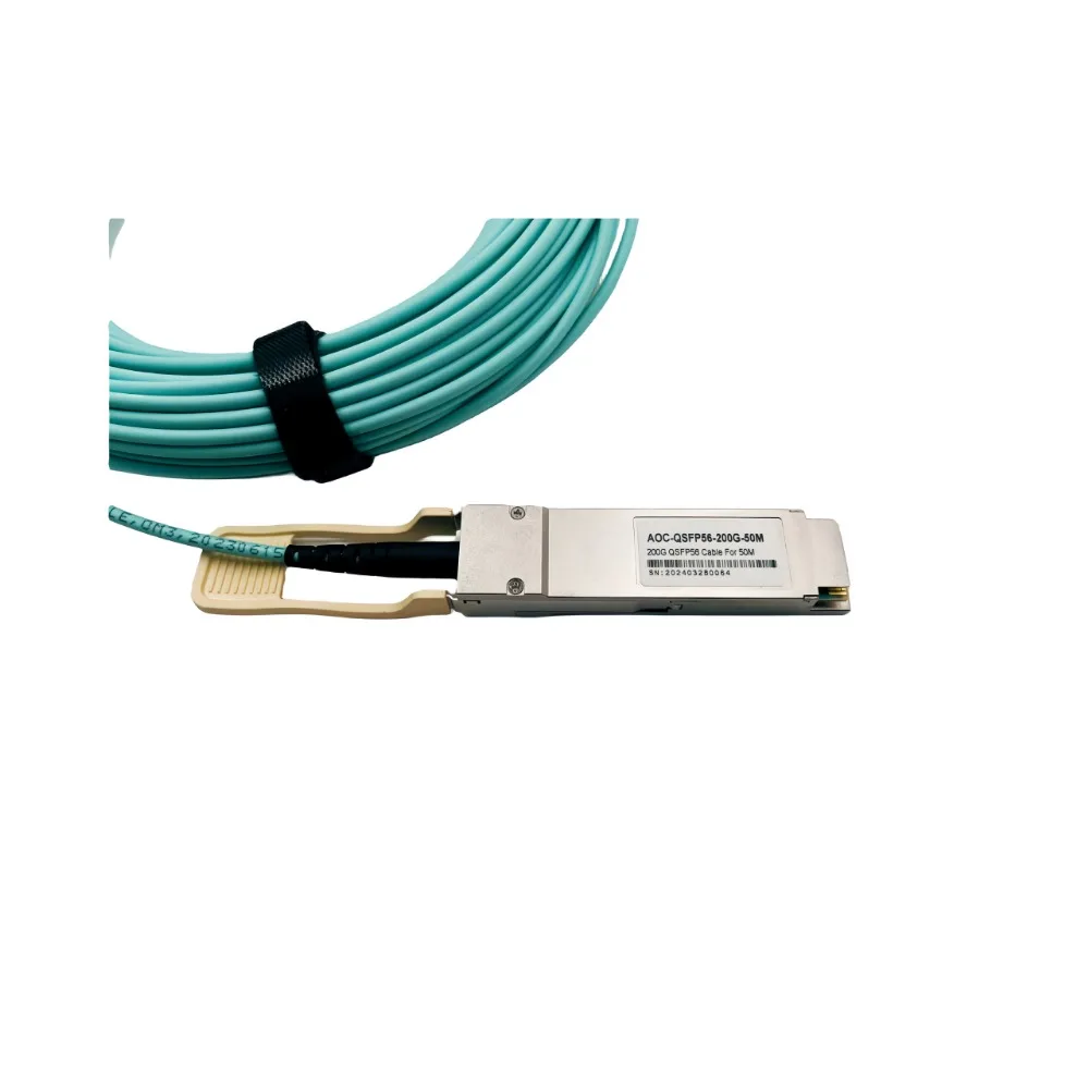 50m (164ft)  200G QSFP56 Active Optical Cable Compatible  Mellanox MFS1S00-V050E