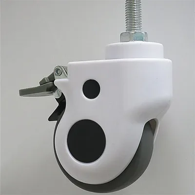 1 Pcs 3 Inch M12 Screw Rod TPR Medical Wheel Medical Equipment Caster Universal Crib Beauty Wheel