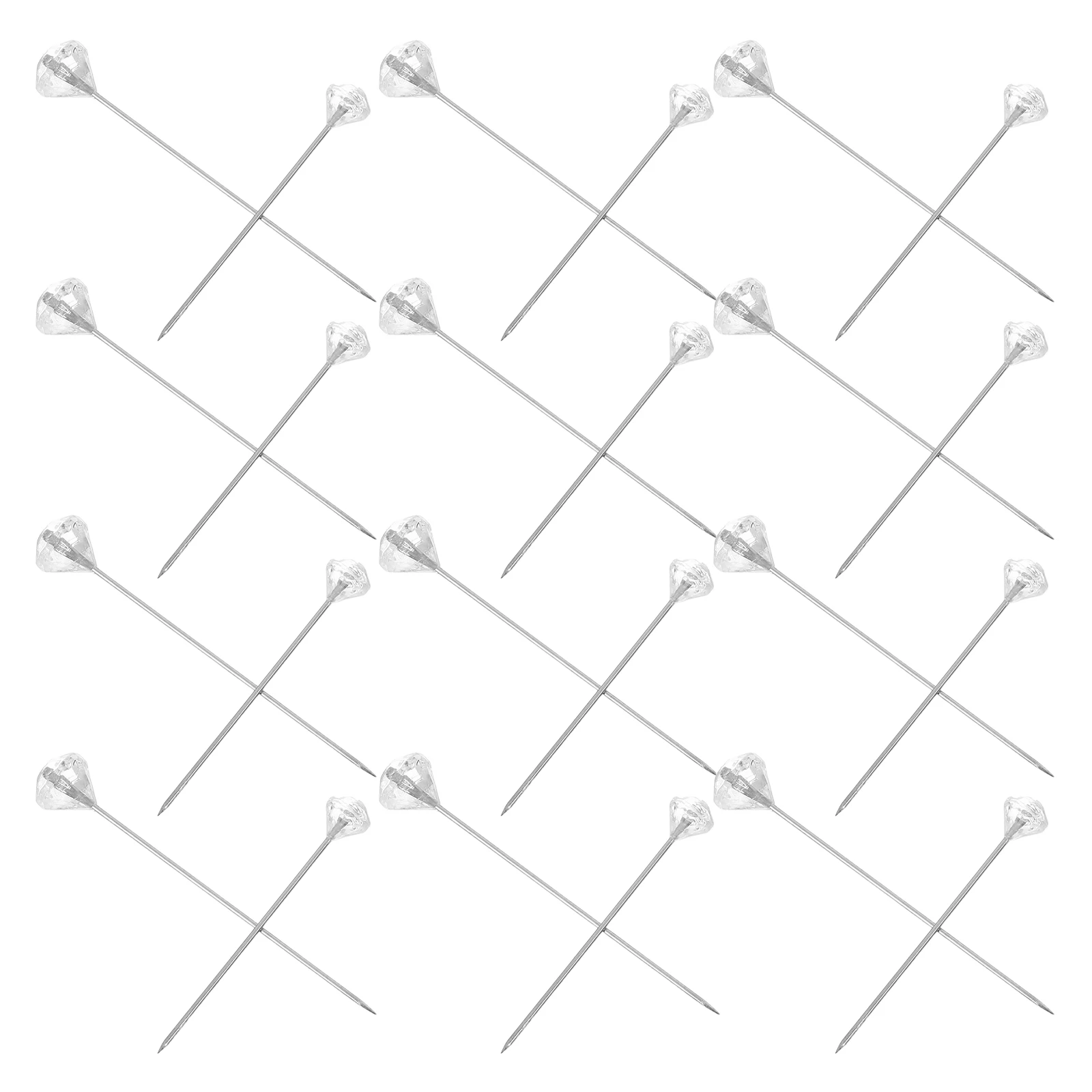 

300pcs Crystal Pins Floral Accessories Stainless Steel Rhinestone Corsage Brooches for Wedding Graduation DIY