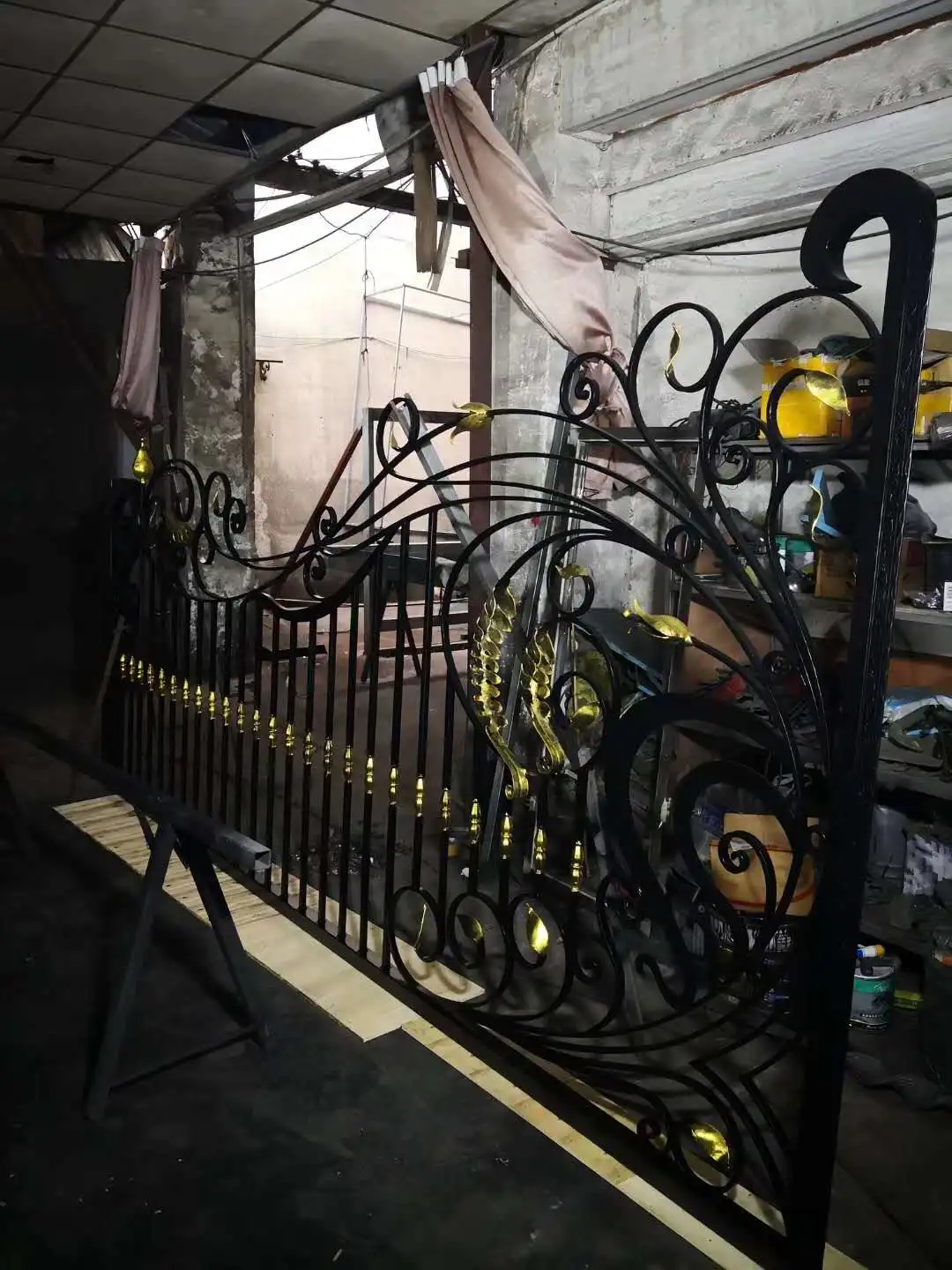 

Hench Driveway Wrought Iron Gate Galvanized Steel French Door