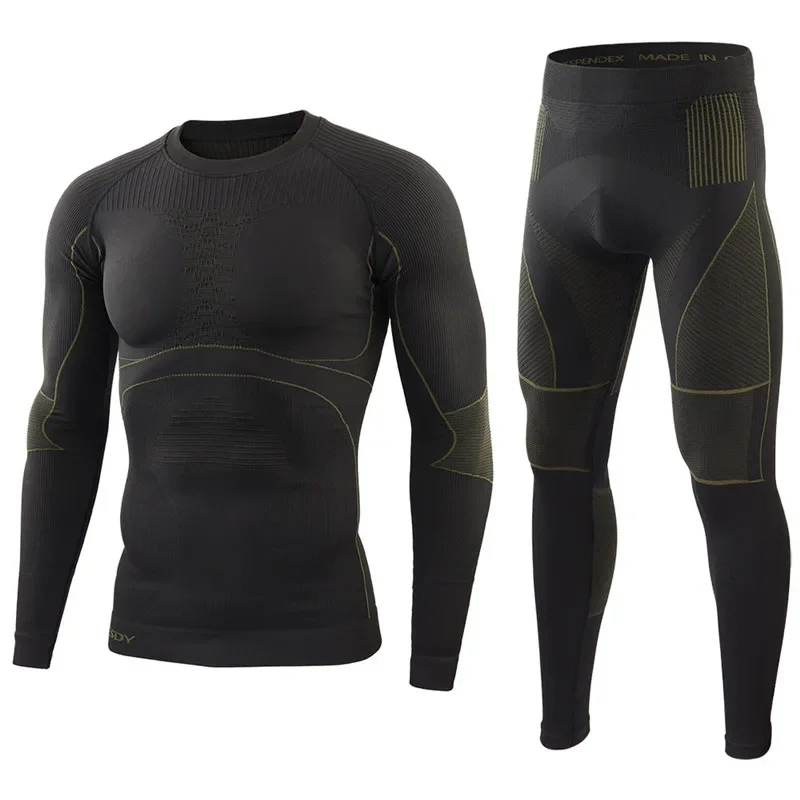 

2024 Thermal Underwear Set Tactics Fitness Leggings Base Compression Sports Suit Underwear Long Johns Men Clothing