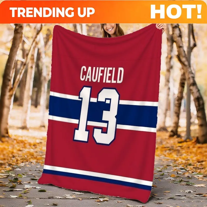 Customize CAUFIELD Jersey Soft Thick Blanket, Made of Polyester, Essential for Home, Office, and Camping. The Perfect Gift for H