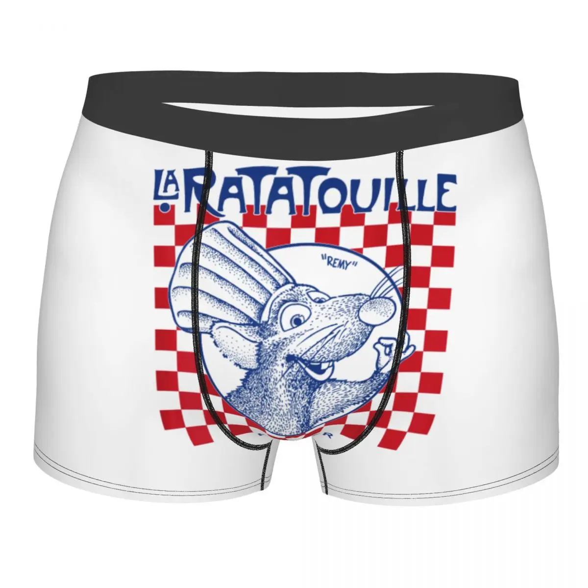 Ratatouille-ropa interior Remy Paris para hombre, calzoncillos tipo bóxer divertidos, pantalones cortos, bragas, calzoncillos de talle medio