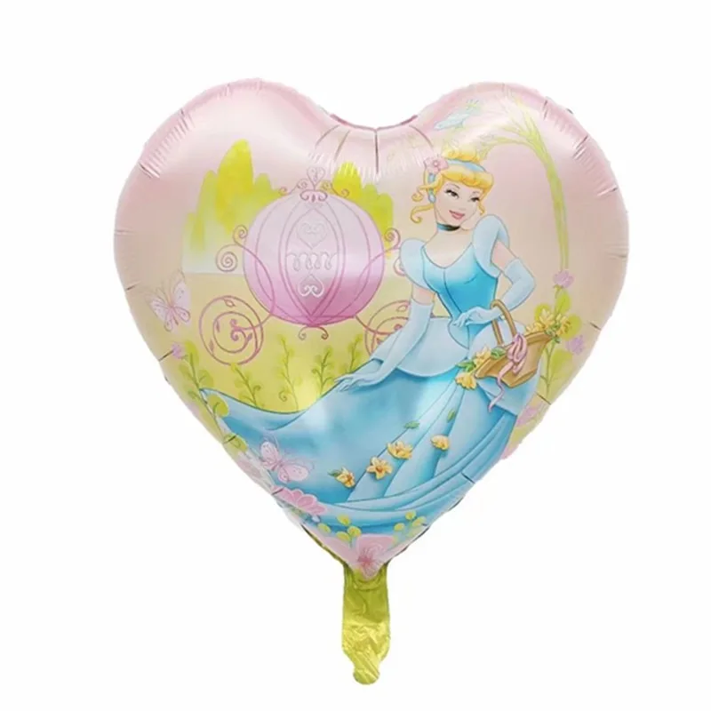 Cinderella Balloons Set Girls Happy Birthday Party Decoration 32‘’ Number 1-9Years Cinderella Latex Foil Globlos Accessories