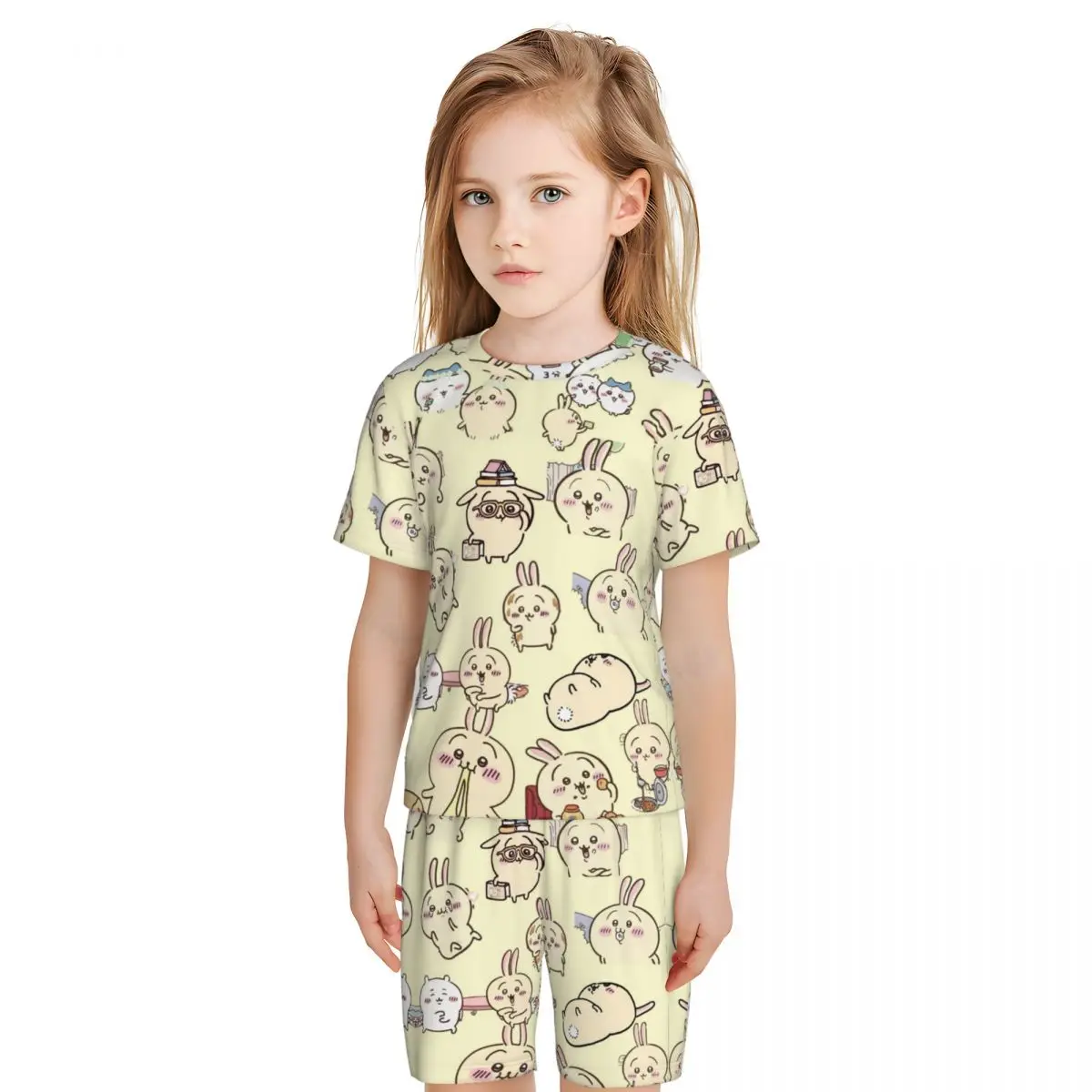 Cute CHiiKAWA Pajamas 2 Pieces Set Western style home clothing for children Loungewear pyjama