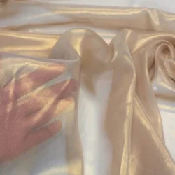 Cosplay Chiffon 30D Golden Bronzed Fabric Shiny Party Decoration Costume Dress Fabric DIY