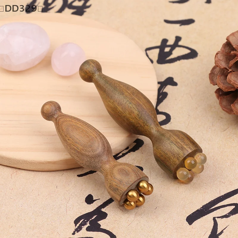 

〔DD329〕Sandalwood Face Massage Tool Gua Sha Face Skin Care Massage Sticks Lotus Seedpod Shape Massager Facial Physiotherapy Tool