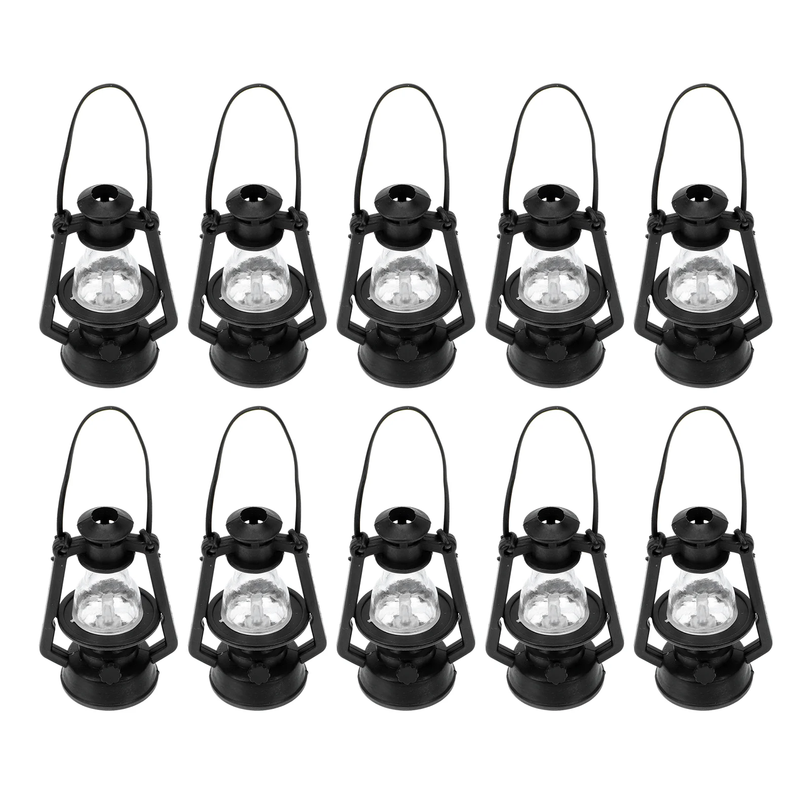 

10 Pcs Miniature Kerosene Lamp Child Lantern Decorative Resin Dollhouse Lanterns Kitchen