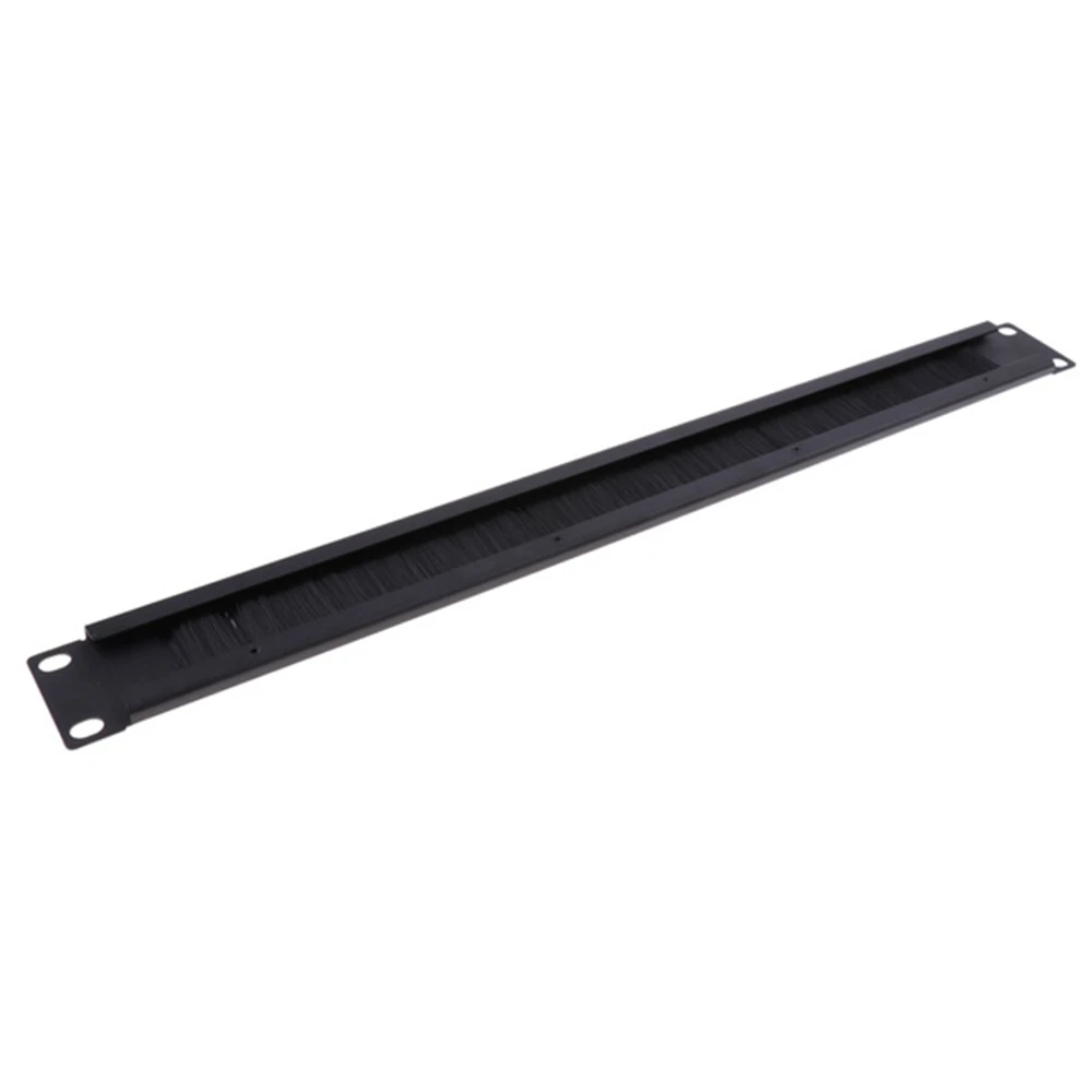 1 peça 1u 19 Polegada montagem em rack placa de cobertura montagem em rack placa de escova de rede em branco painel servidor gabinete gerenciamento de cabos