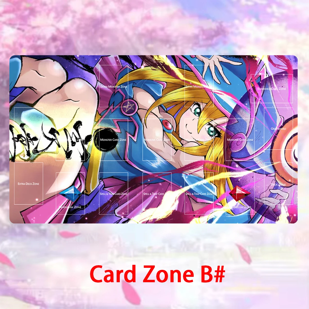 YuGiOh Dark Magician Girl Mat TCG CCG Board Game Trading Card Game Playmat Custom Anime Mouse Pad Rubber Desk Mat Zone Free Bag