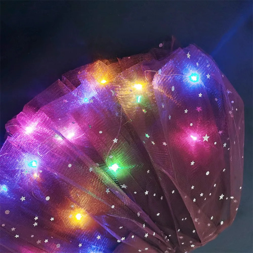 Light Up Girls LED Glow Tutu Star Stage Dance Skirt Princess Christmas