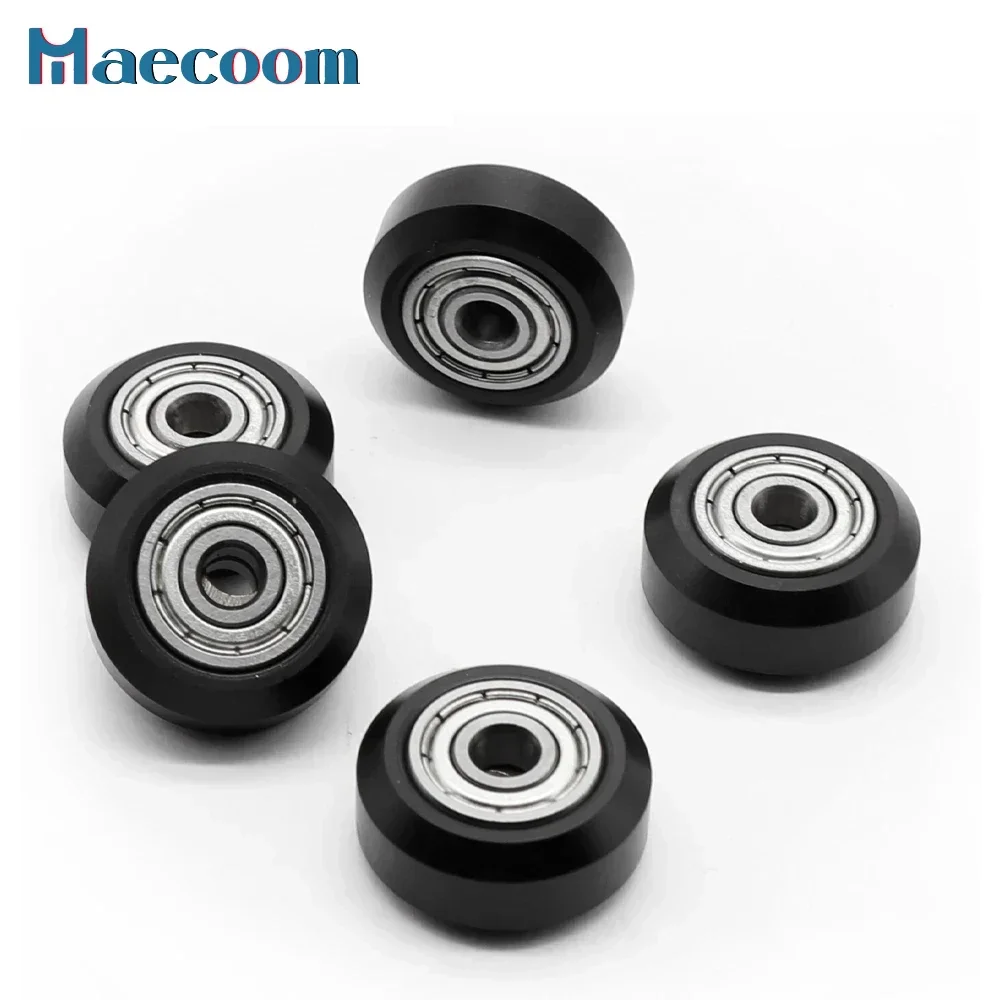 12/24pcs CNC Plastic POM Wheel with 625zz Idler Pulley Gear Passive Round/V-Slot Perlin Pulley Wheel for Anycubic CR10 Ender 3