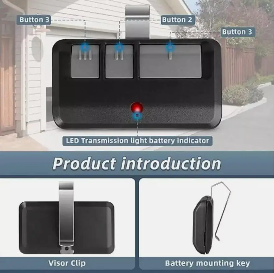 

Пульт дистанционного управления воротами для открывания Chamberlain 893MAX 310/315/390 МГц Craftsman Garage 891LM 893LM 971LM 973LM 371LM