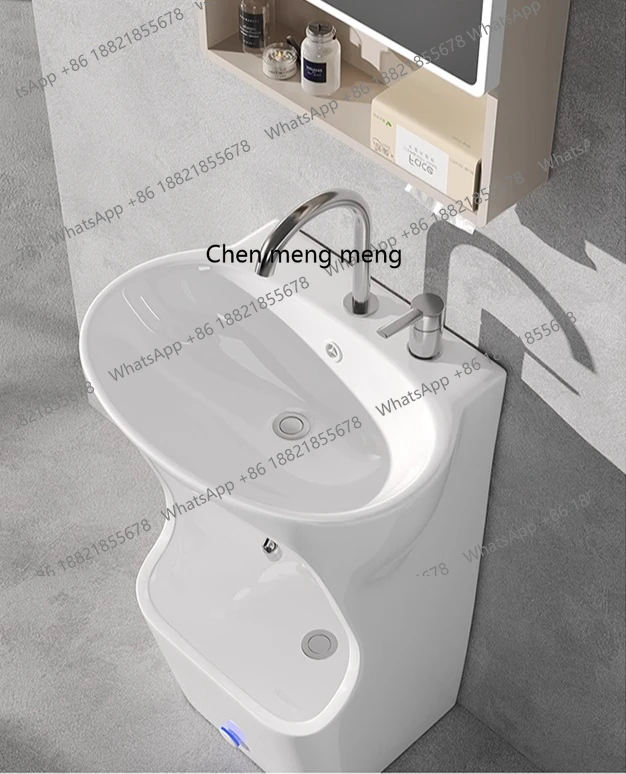 

New household washbasin, multi-functional column basin, integrated mop pool, outdoor floor type